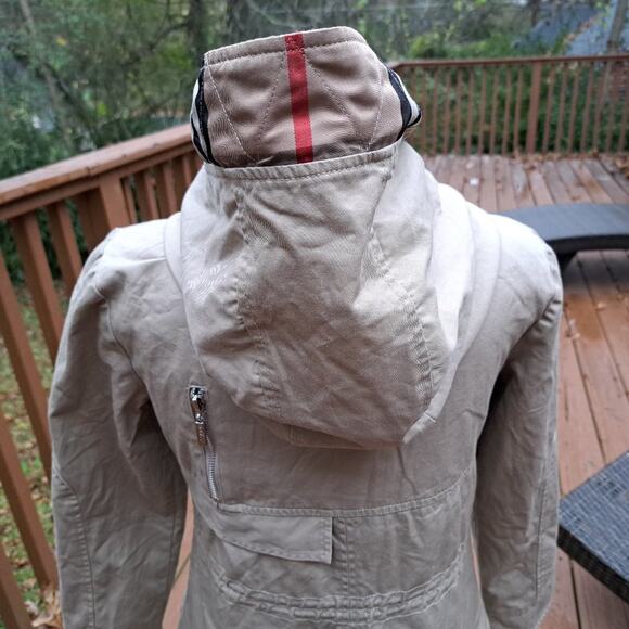 Burberry's Nova Check Jacket Coat Women Beige Size S - Picture 9 of 16